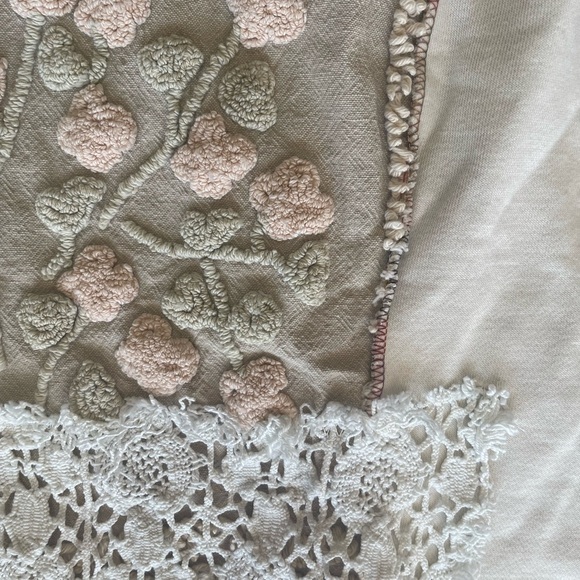 Jelbel Up cycled Lace and Embroidery Patchwork Midi Skirt -ONE of a Kind - Picture 11 of 13